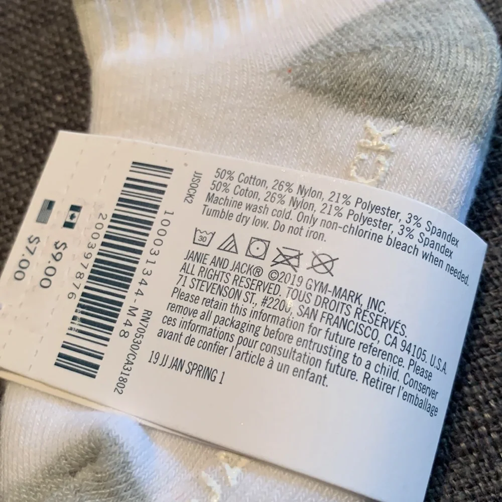 Janie and Jack Baby Boy Bundle 4 Pair of Socks